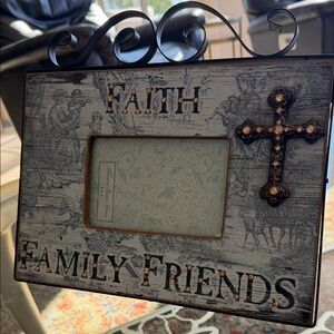 Frame Rustic Faith Family Friends Photo Frame